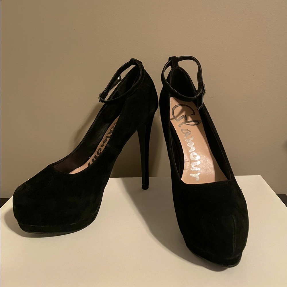 Black Platform Stilettos- Australian Brand “Glamour”